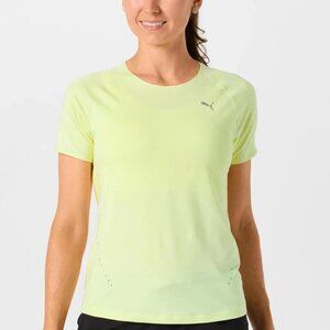 Share PUMA Women's Run Cloudspun Short Sleeve Tee Women's Medium NWT Gold Moon